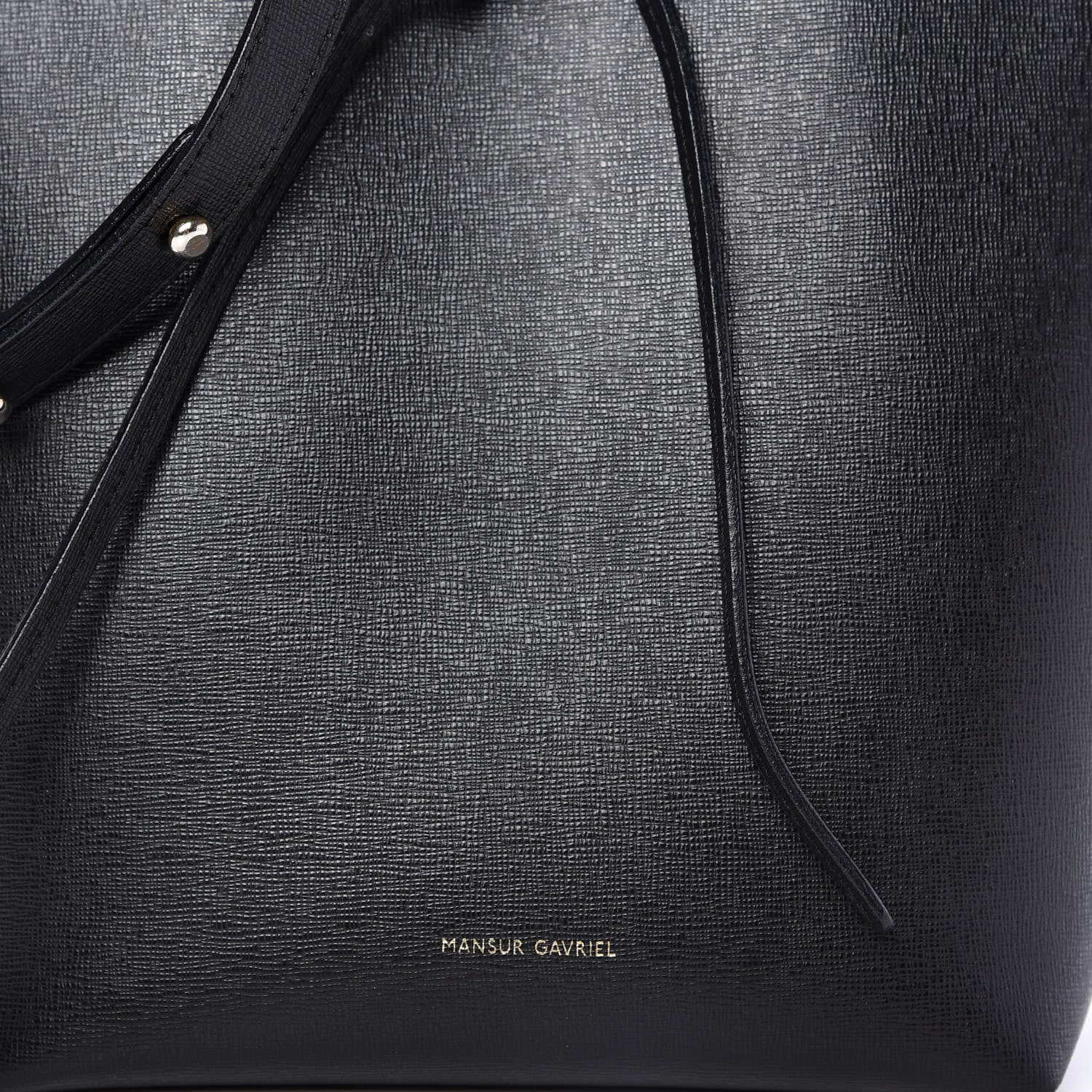 Mansur Gavriel Saffiano Mini Bucket Bag Black 8 of 10