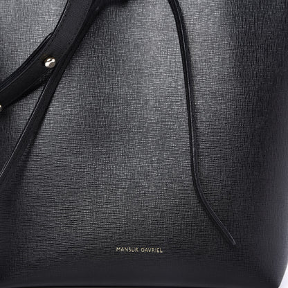 Mansur Gavriel Saffiano Mini Bucket Bag Black 8 of 10