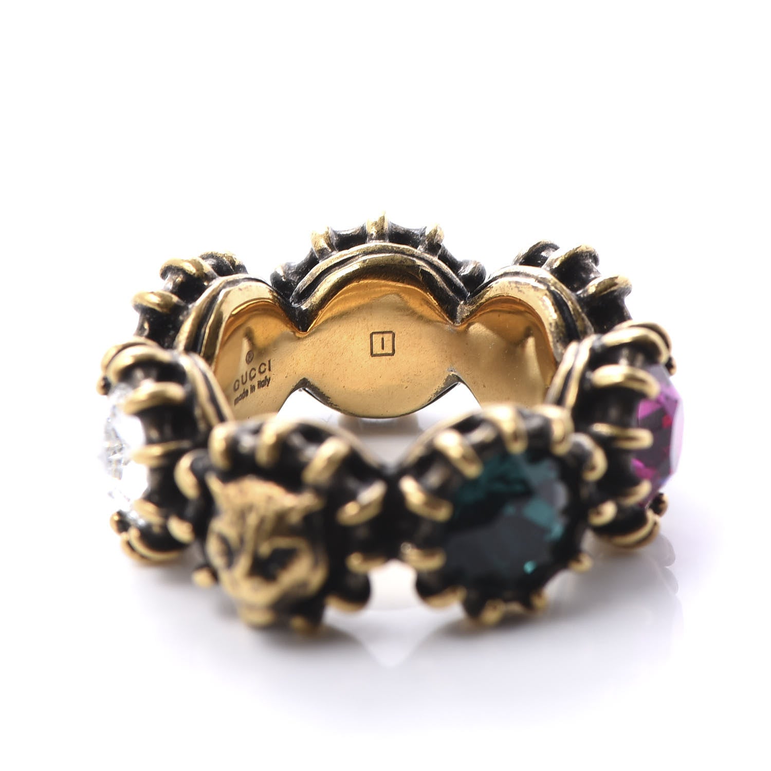 Gucci Tigerhead Crystal Ring 13 5 of 8