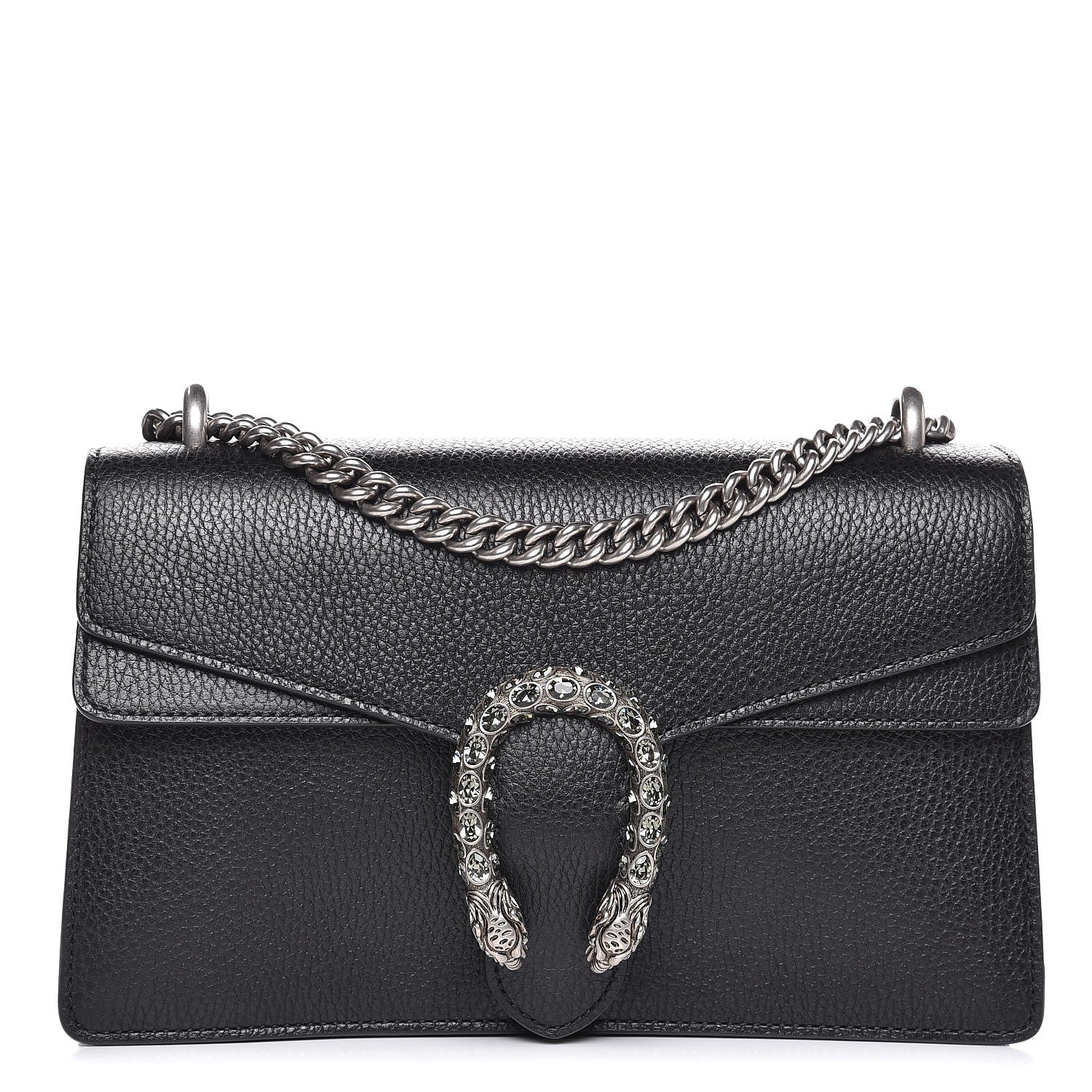 Gucci Pebbled Calfskin Small Dionysus Shoulder Bag Black 1 of 7