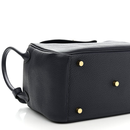 Hermes Taurillon Clemence Lindy 26 Bleu Nuit 9 of 13