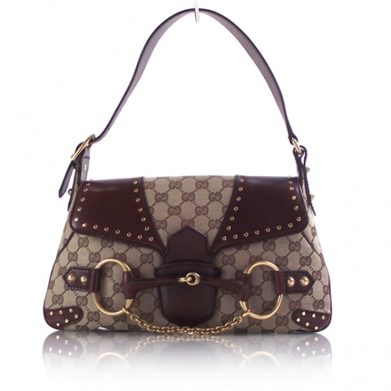 Monogram Horsebit Studded Flap Bag