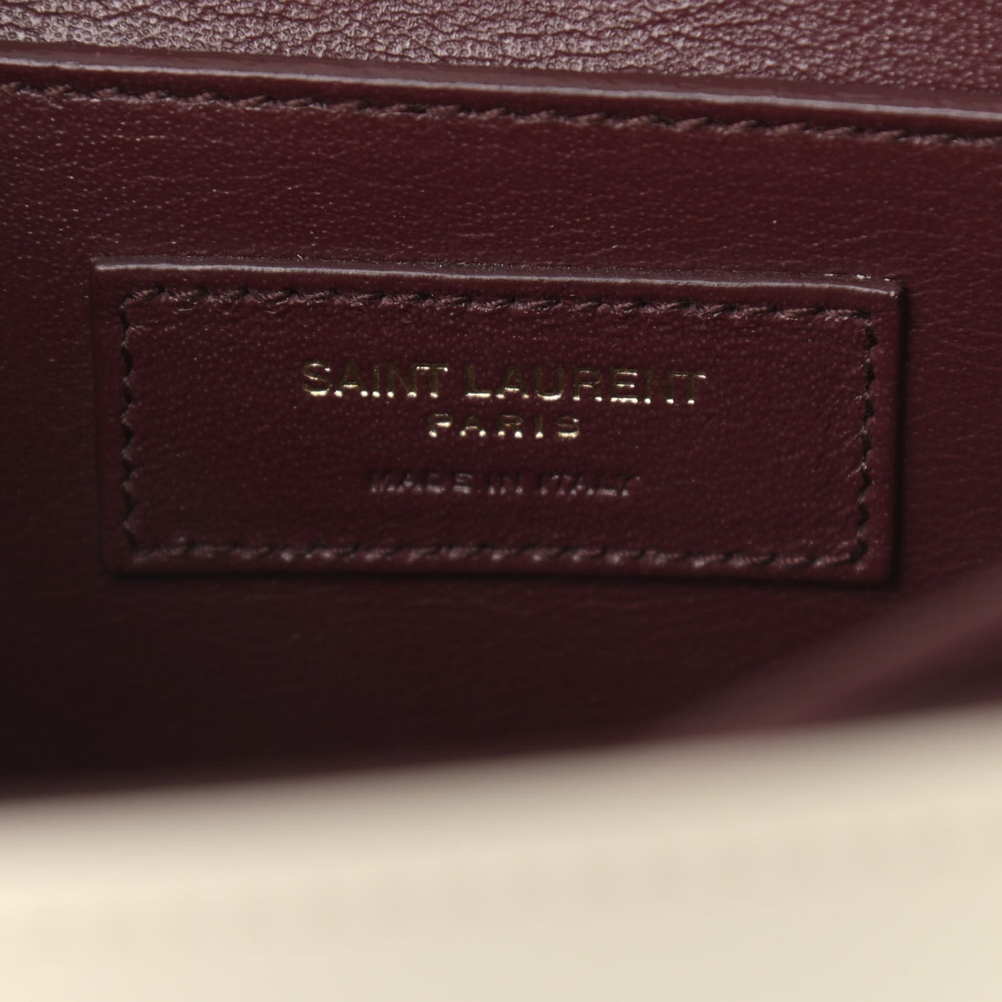 Smooth Calfskin Medium Classic Monogram Cassandra Top Handle Crema Soft Rouge Legion