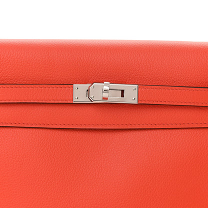 Hermes Evercolor Kelly Danse II Belt Bag Orange Poppy 8 of 10