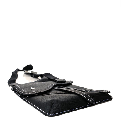 Christian Dior X KAWS Grained Calfskin Saddle Pouch Black 4 of 9