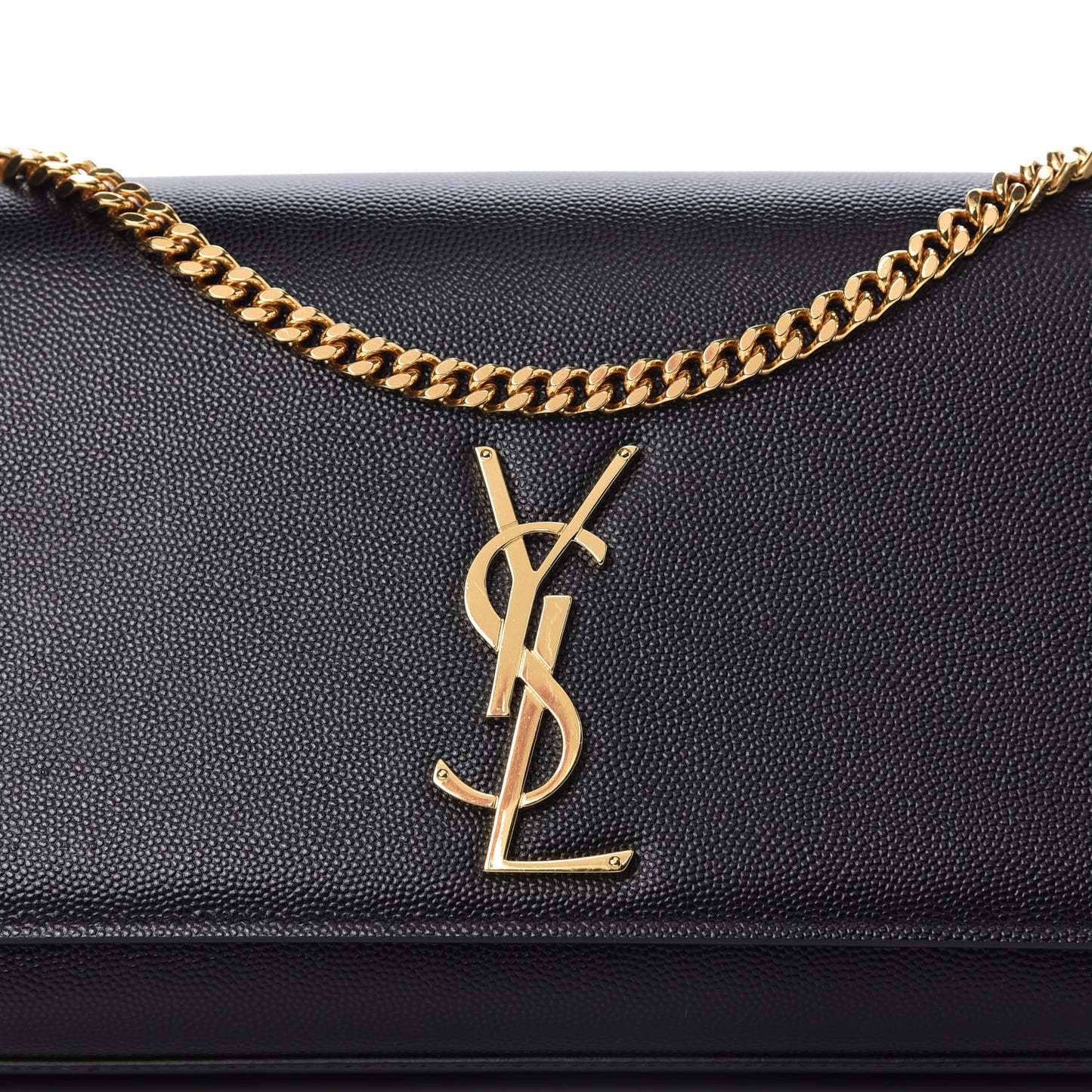 Grain De Poudre Medium Classic Monogram Kate Satchel Black