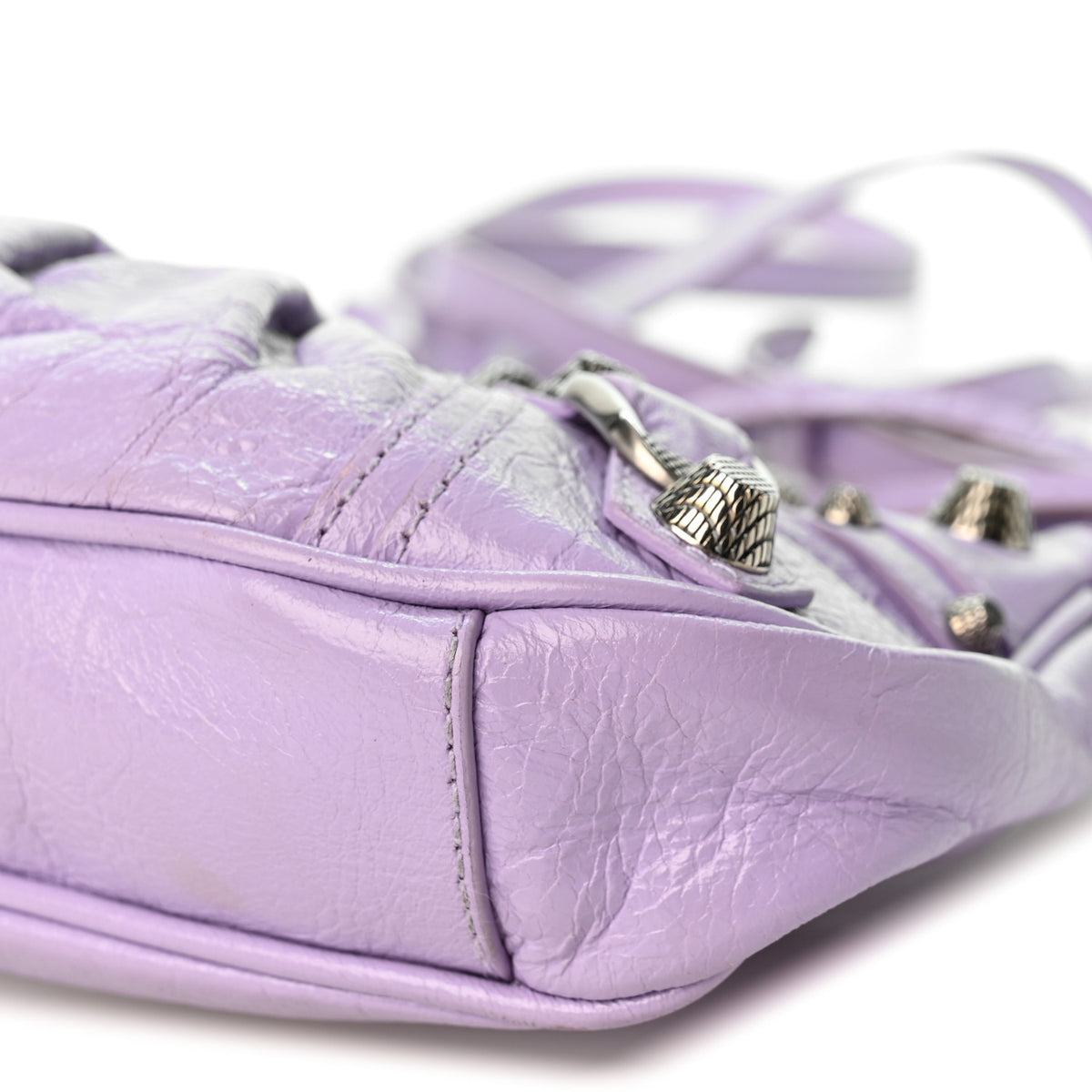 Agneau Arena Le Cagole Mini Purse With Chain Lilac