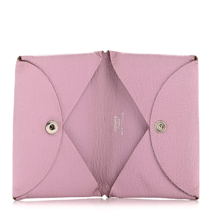 Hermes Chevre Mysore Calvi Card Case Mauve Sylvestre 5 of 10