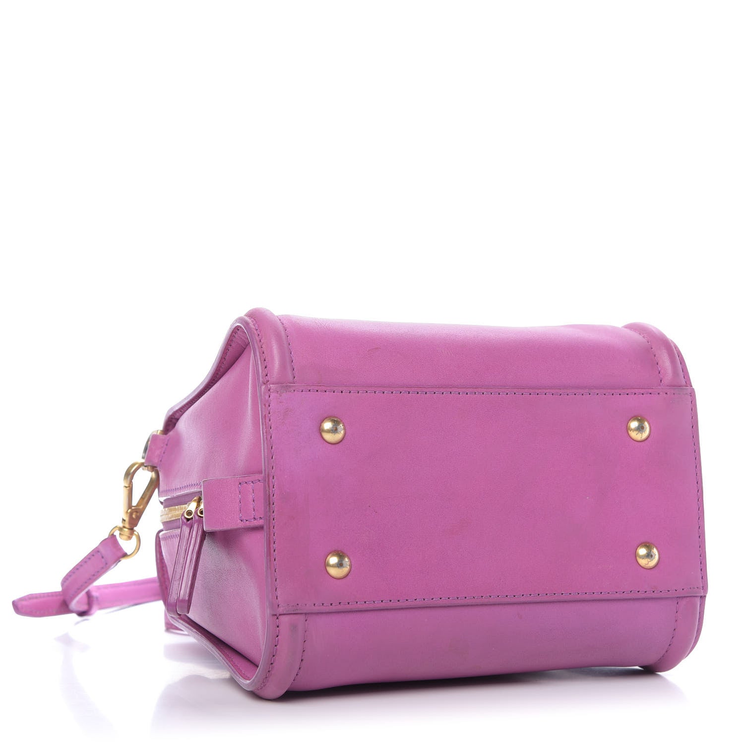 MCM Calfskin Mini Top Handle Satchel Pink 4 of 9