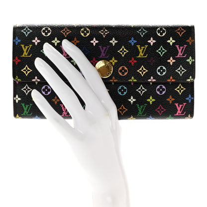 Louis Vuitton Monogram Multicolor Sarah Wallet Black Grenade 2 of 10