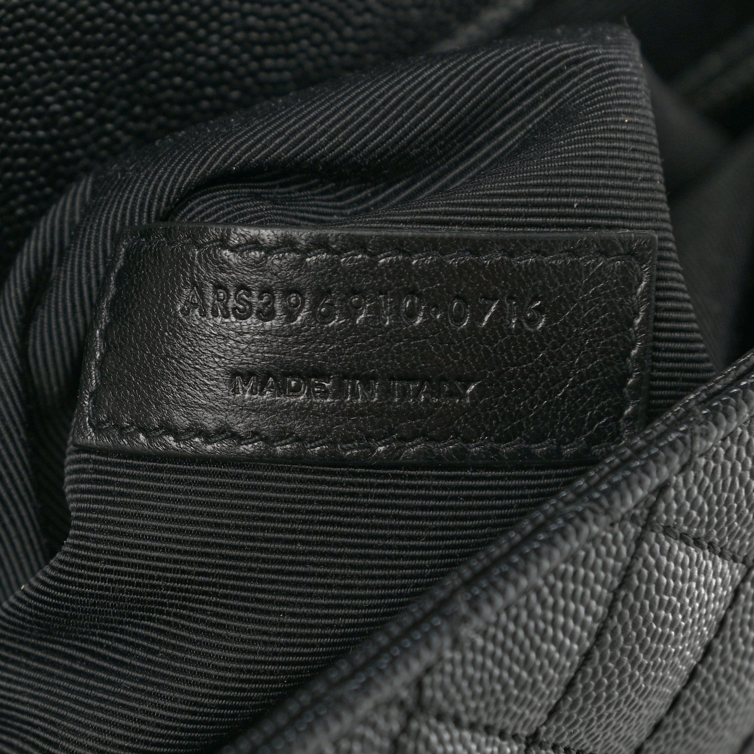 Saint Laurent Grain De Poudre Textured Mixed Matelasse Large Triquilt Monogram Monochrome Satchel Black 8 of 14