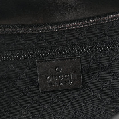 Gucci Snakeskin Small Jackie O Hobo Black 5 of 8
