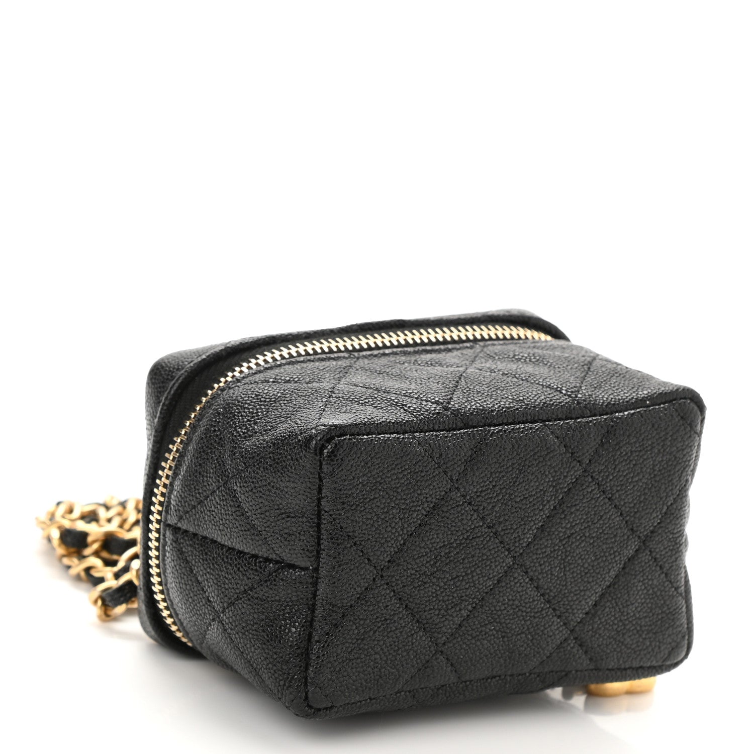 Chanel Caviar Quilted Mini Top Handle Vanity With Chain Black 4 of 11
