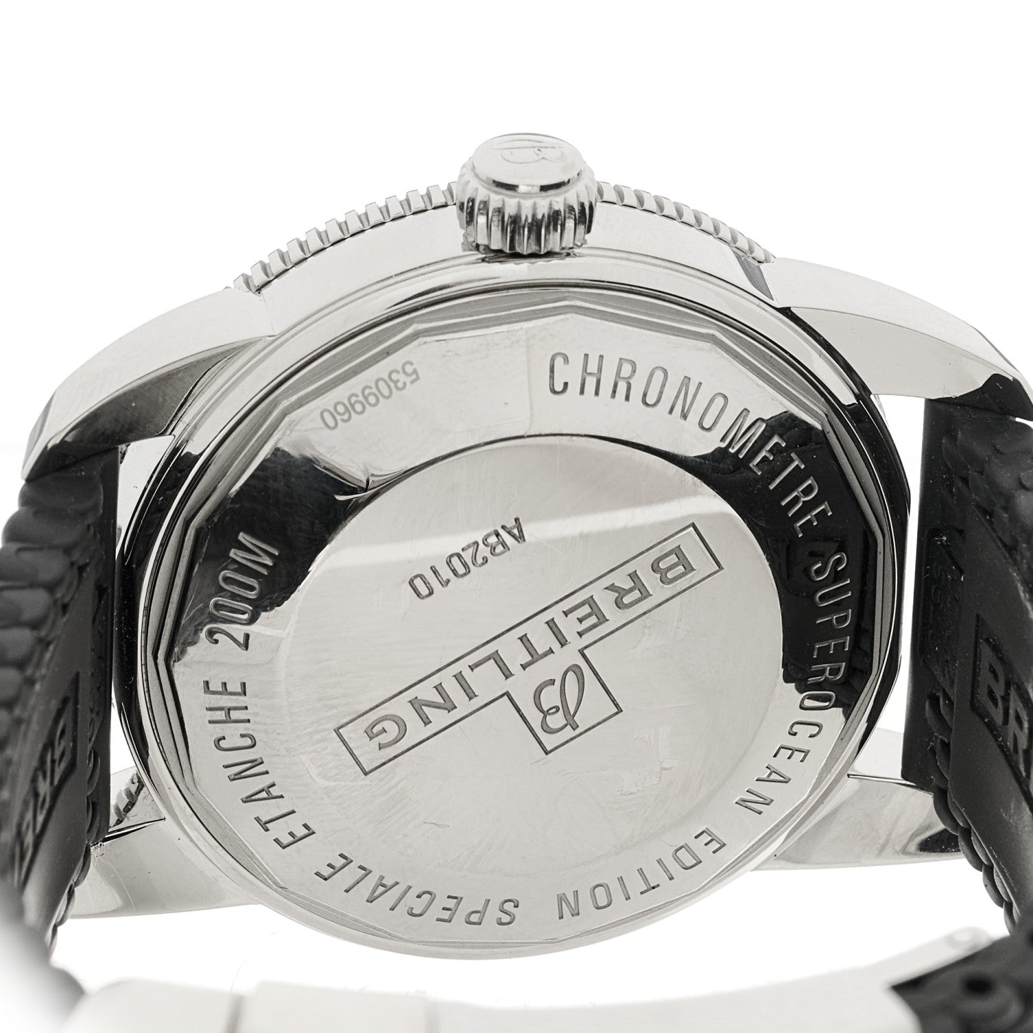 Breitling Stainless Steel Rubber 42mm Superocean Heritage II B20 Automatic Watch Blue AB2010121B1S1 4 of 4