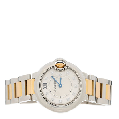 Cartier Stainless Steel 18K Yellow Gold Diamond 28mm Ballon Bleu De Cartier Quartz Watch 2 of 5