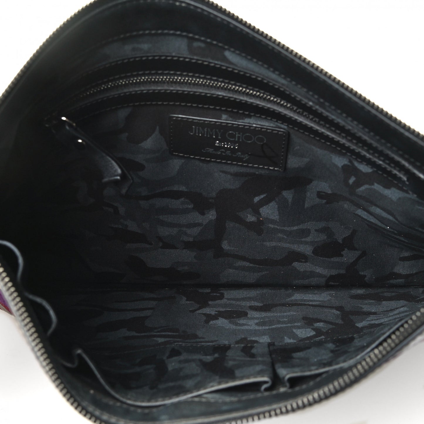Spazzolato Velvet Star Applique Derek Document Holder Black