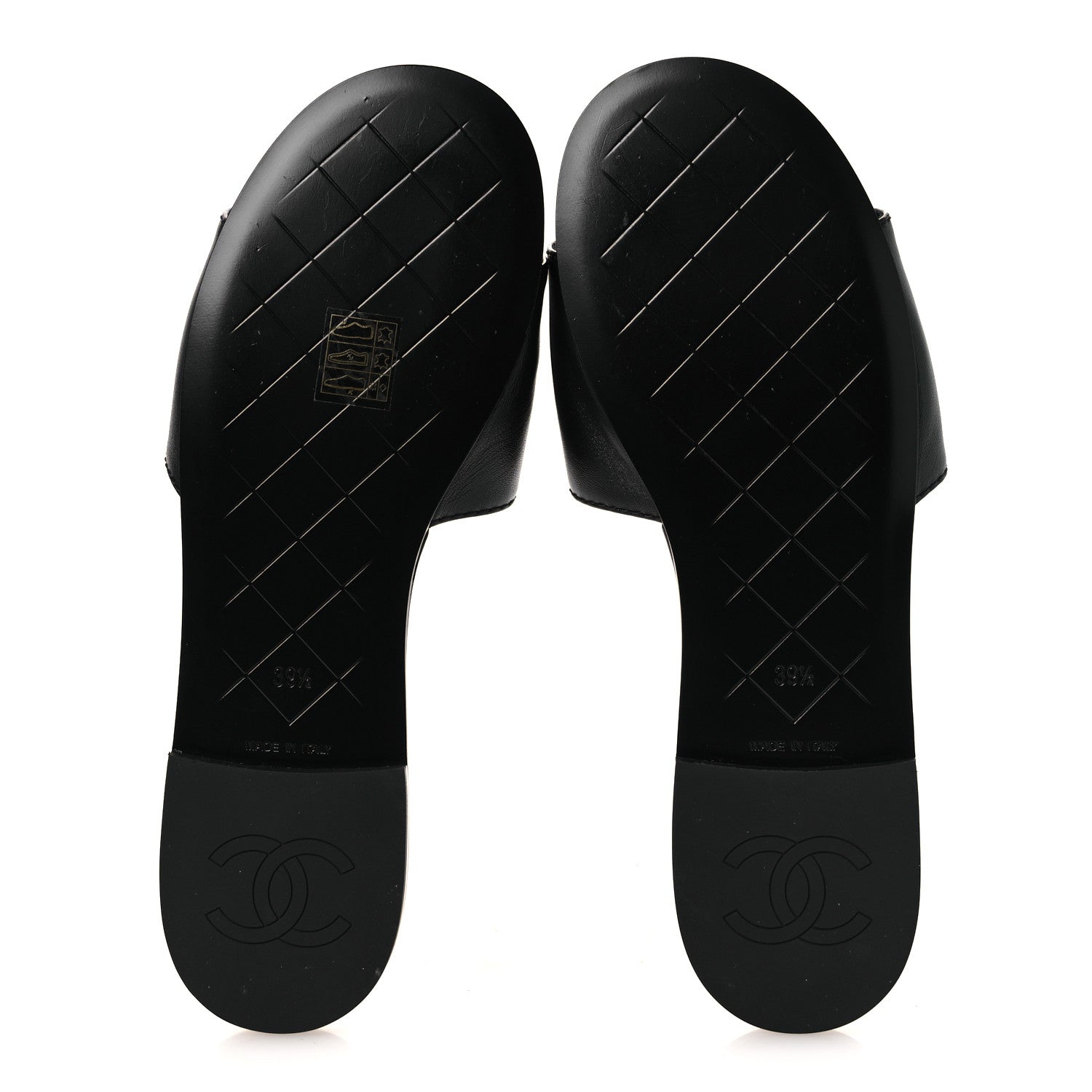 Chanel Lambskin Quilted Turnlock Flat Mules 39 Black 39.5 Black 7 of 11