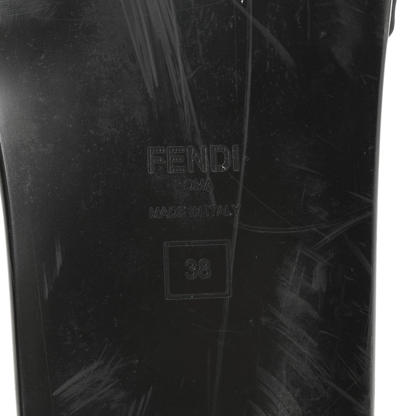 Satin FF Fendi Feel Slide Sandals 38 Tobacco Black
