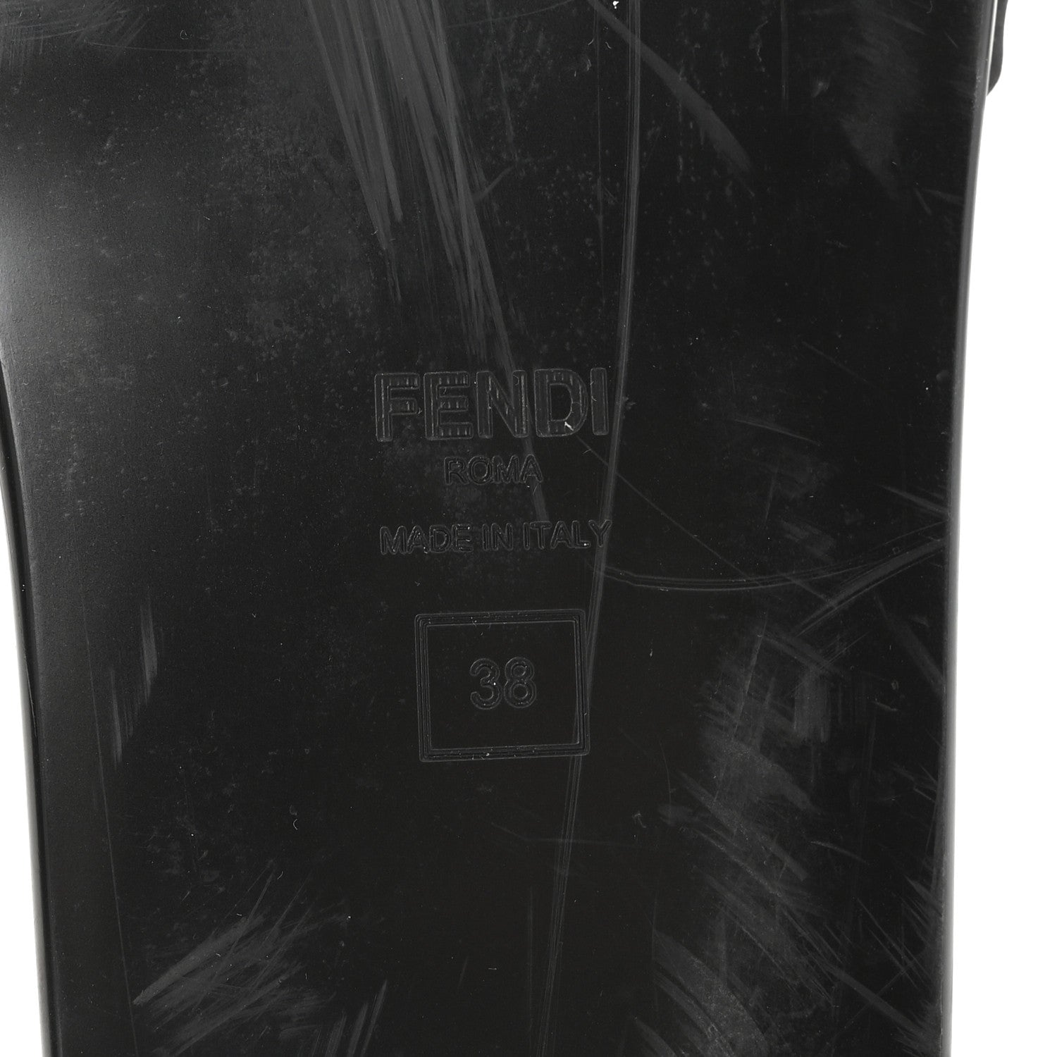 Fendi Satin FF Fendi Feel Slide Sandals 38 Tobacco Black 7 of 8