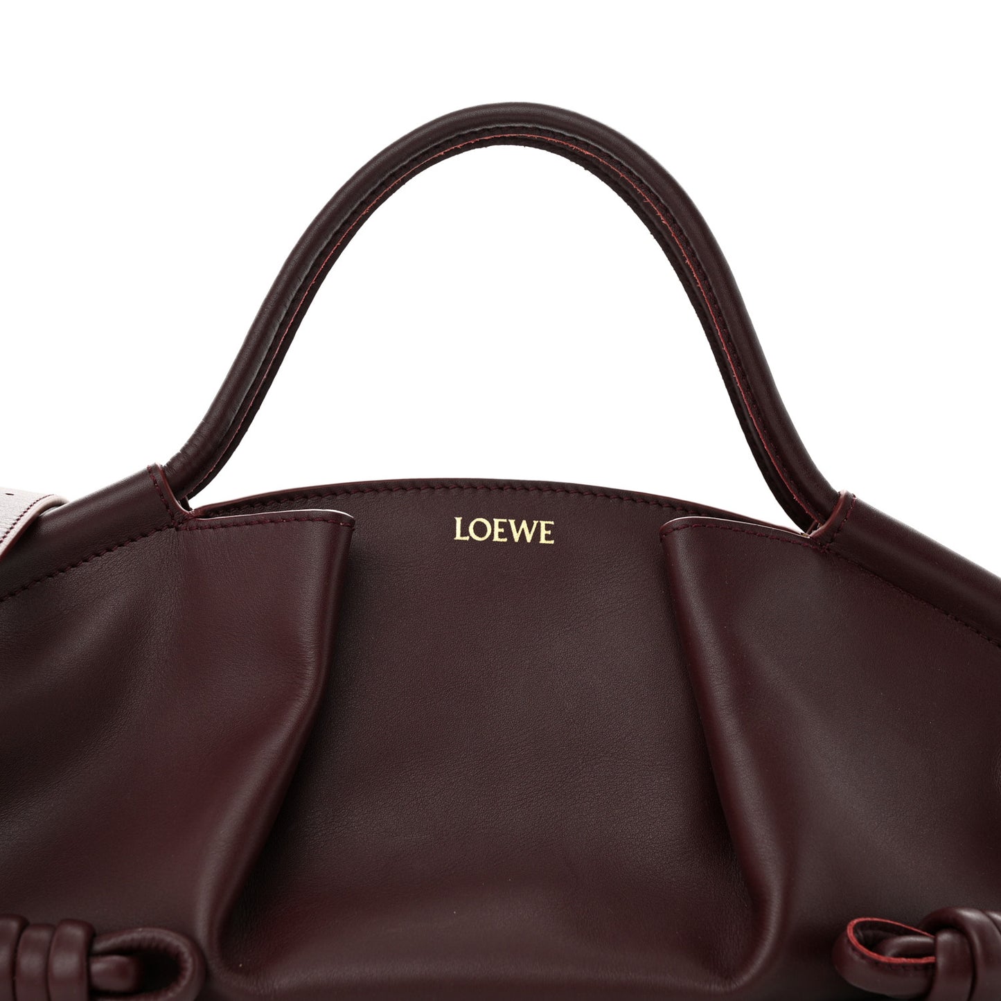 Shiny Nappa Calfskin Small Paseo Bag Burgundy