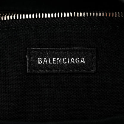 Balenciaga Smooth Calfskin Logo Small Everyday Backpack Black White 6 of 11