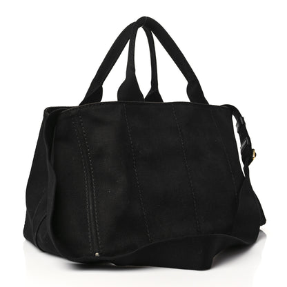 Prada Canapa Logo Tote Black 2 of 9