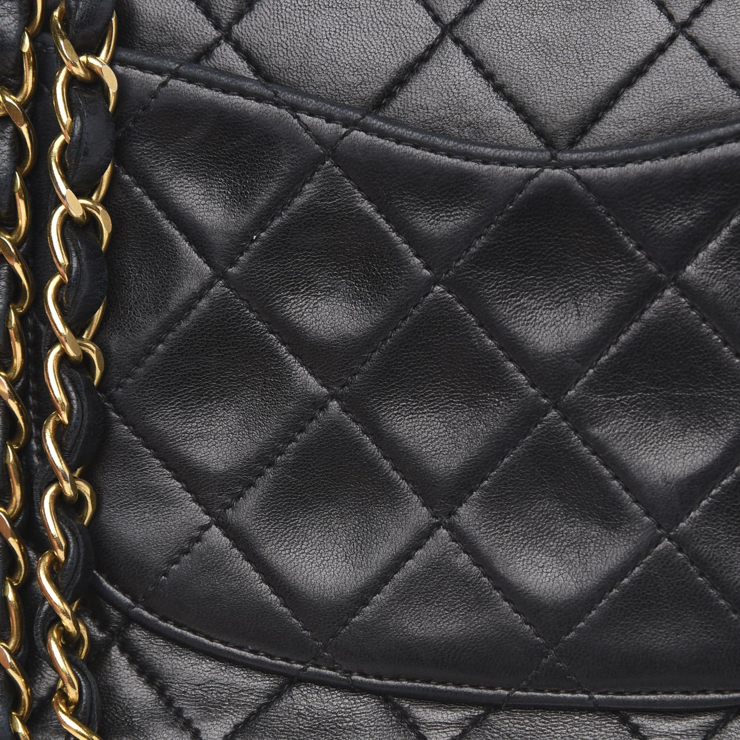 Lambskin Quilted Small Double Flap Black