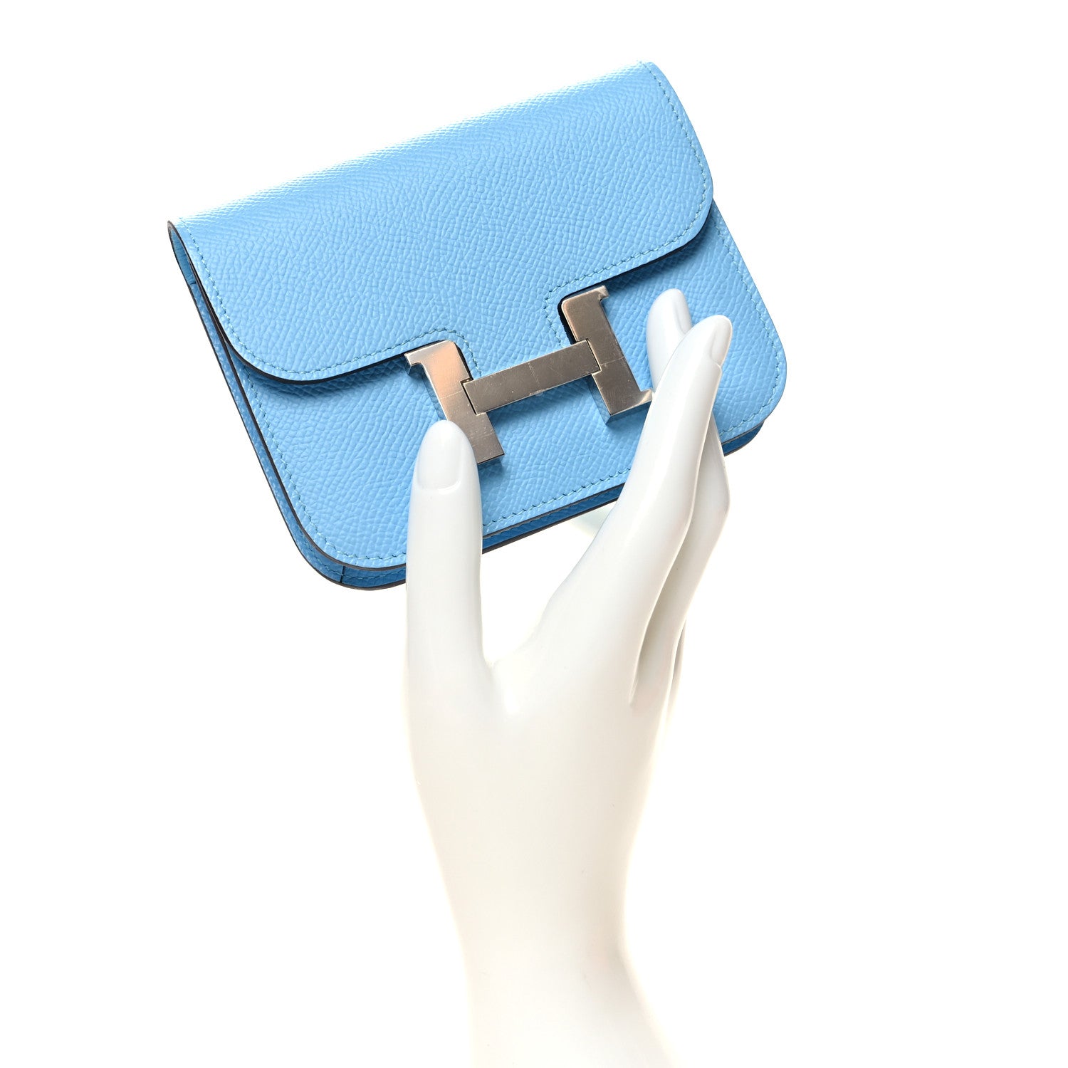 Hermes Epsom Constance Slim Wallet Celeste 2 of 10