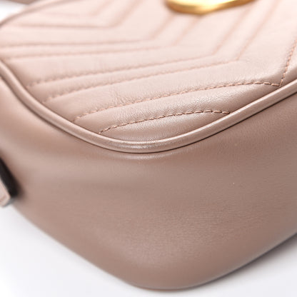 Gucci Calfskin Matelasse Small GG Marmont Chain Shoulder Bag Porcelain Rose 9 of 17