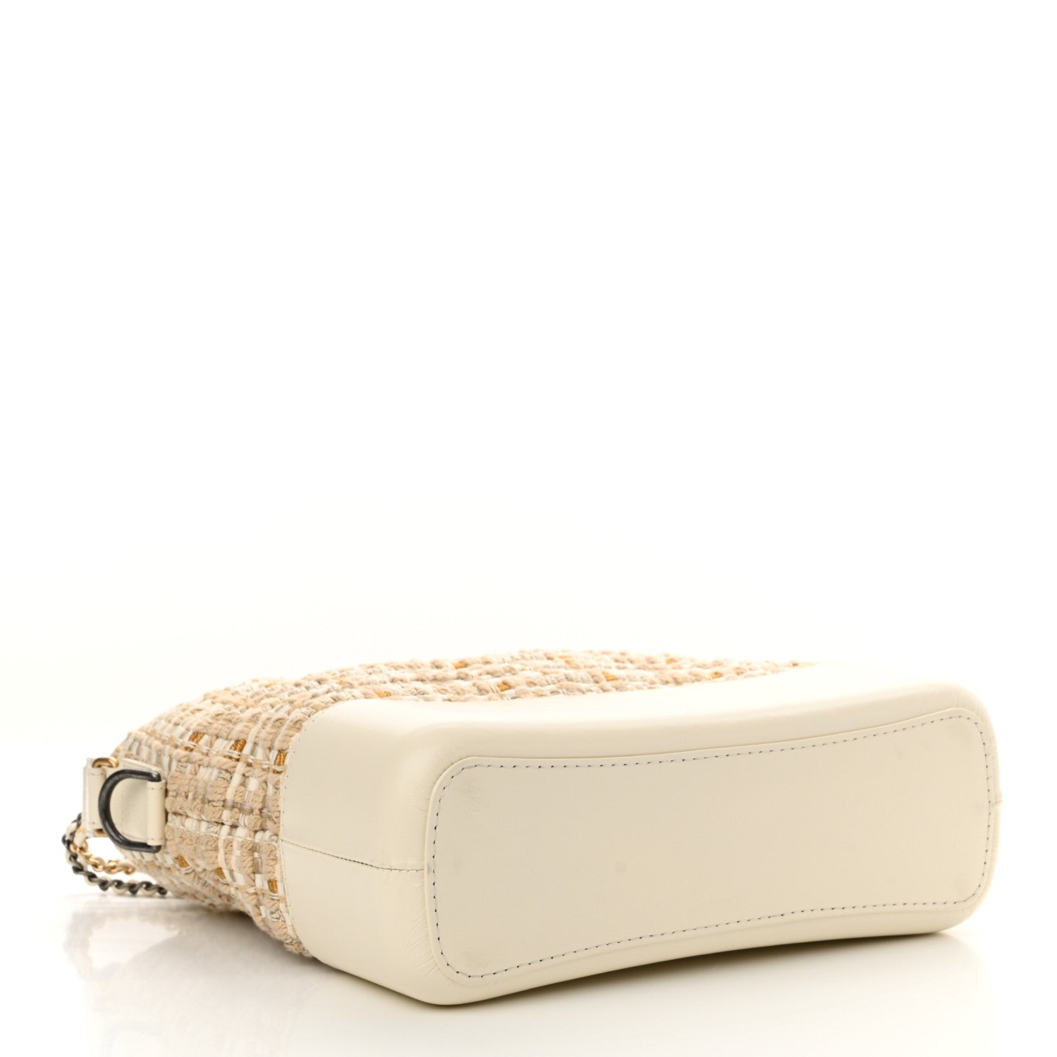 Chanel Tweed Calfskin Quilted Medium Gabrielle Hobo Beige Ivory 4 of 10