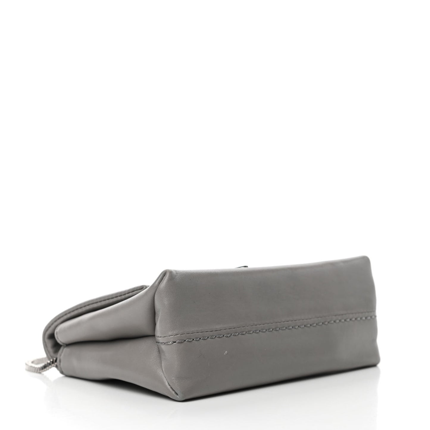 Calfskin Alix Soft Flap Clutch Grey