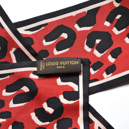 Louis Vuitton Silk Leopard Bandeau Rouge 4 of 5