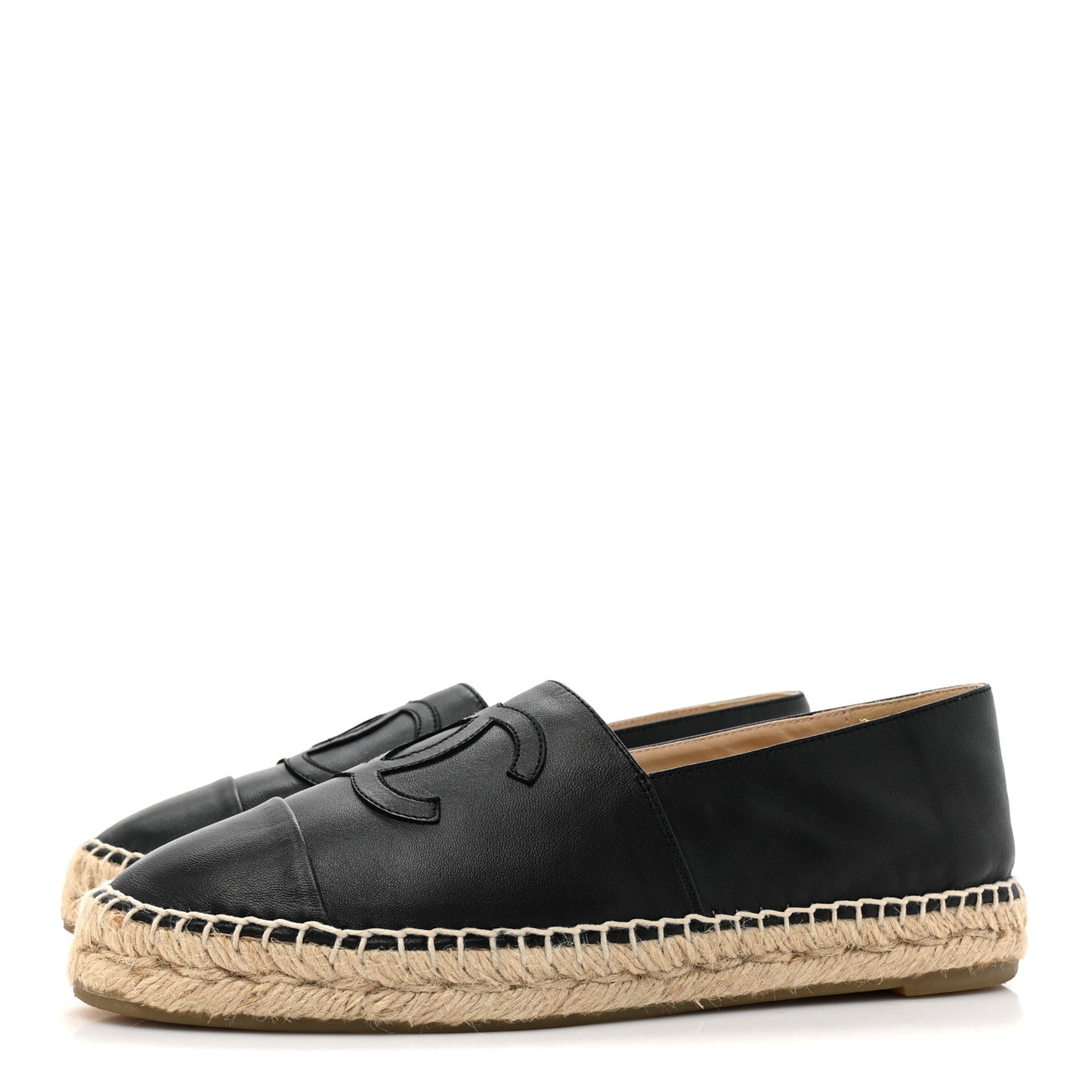 Lambskin CC Espadrilles 39 Black