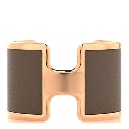 Hermes Epsom Olympe Cuff Bracelet Etoupe 1 of 4