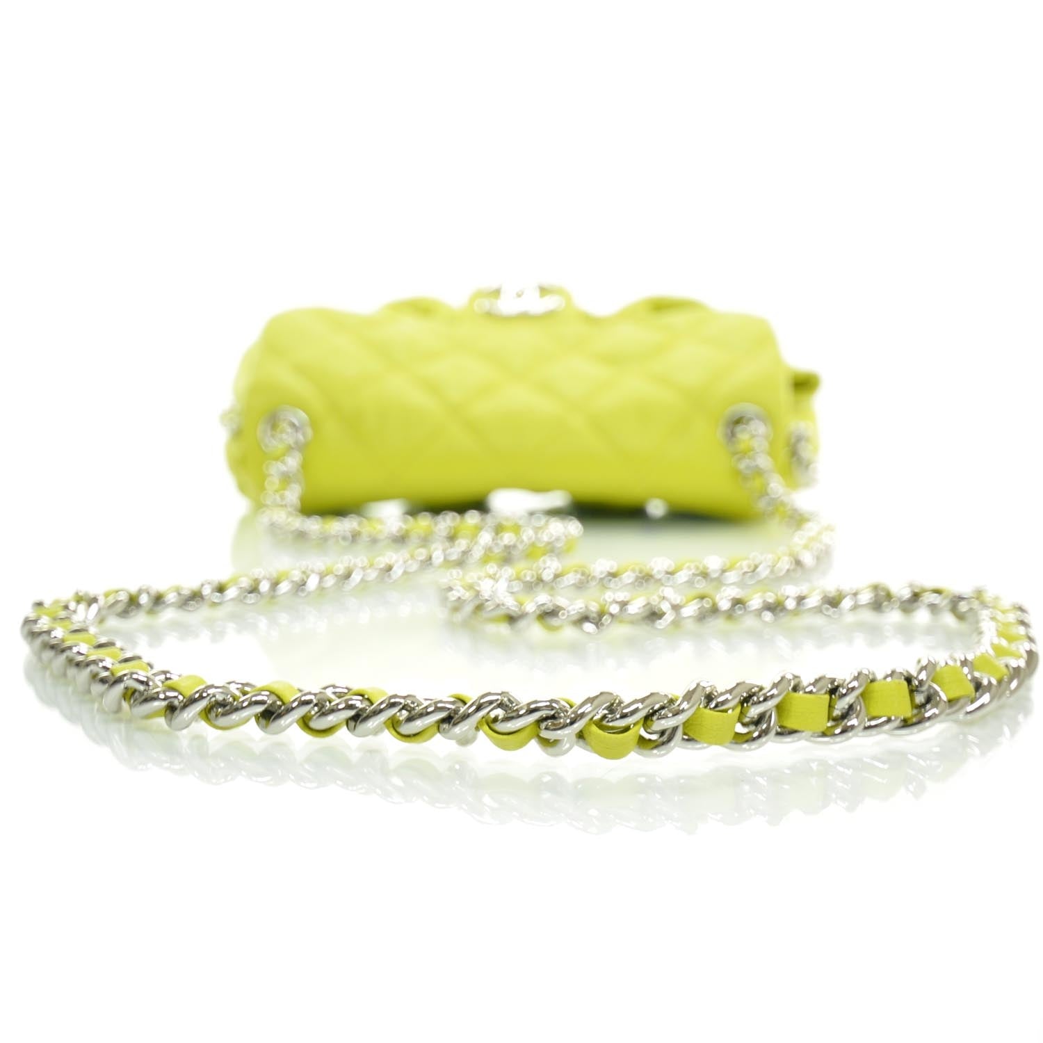 Chanel Lambskin Chain Around Medium Messenger Yellow 12C 10 of 10