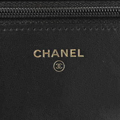 Chanel Caviar Quilted Boy Wallet On Chain WOC Black 6 of 12