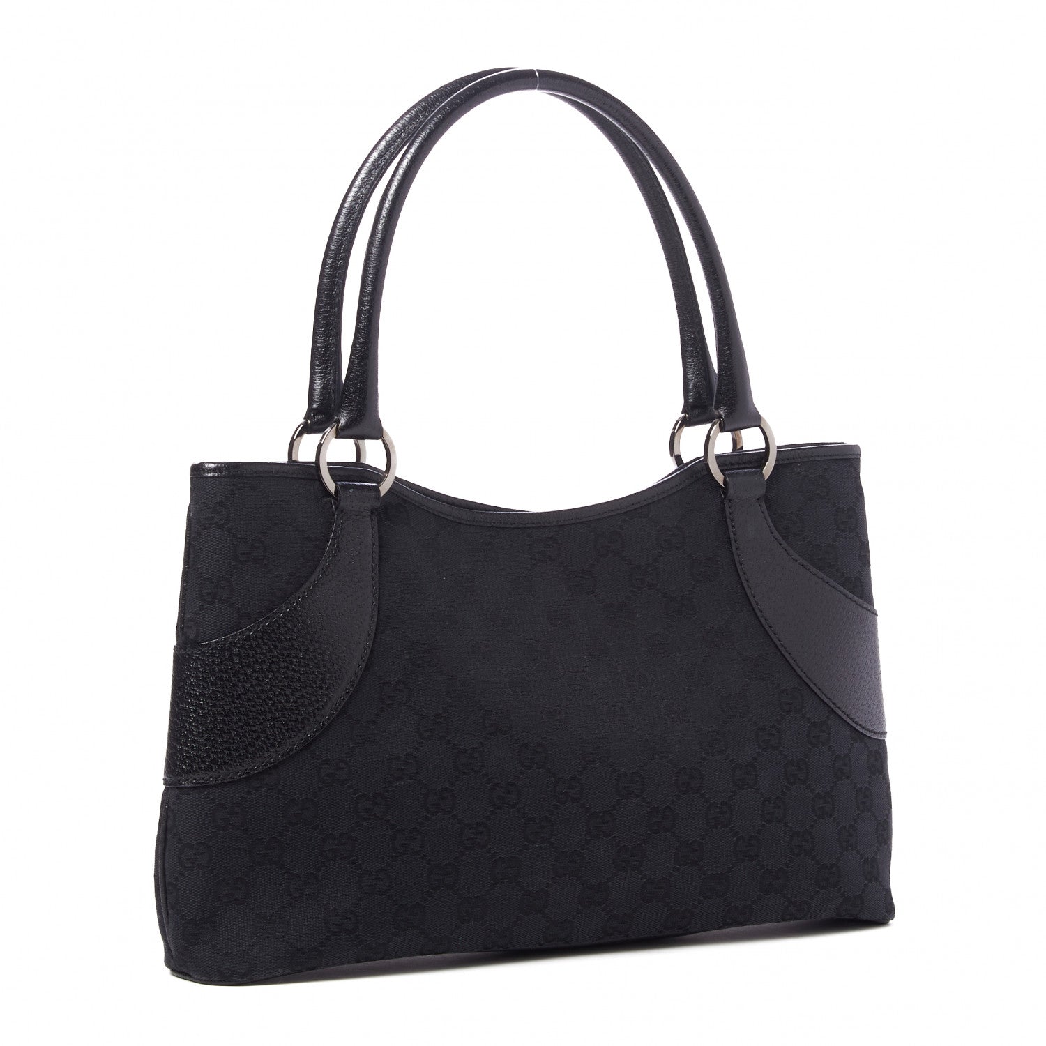 Gucci Monogram Shoulder Bag Black 2 of 7