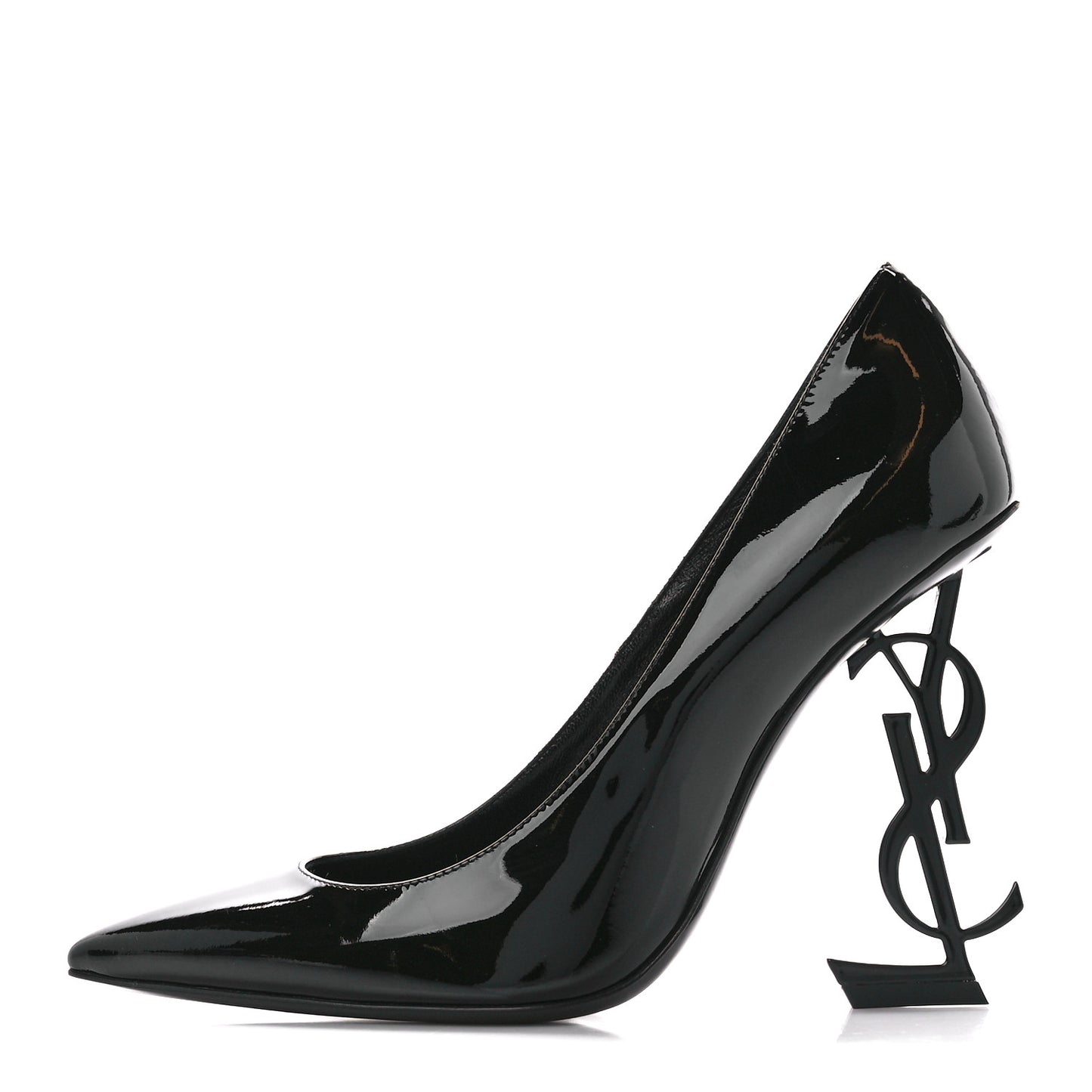 Patent Calfskin Opyum 110 Pumps 35 Black