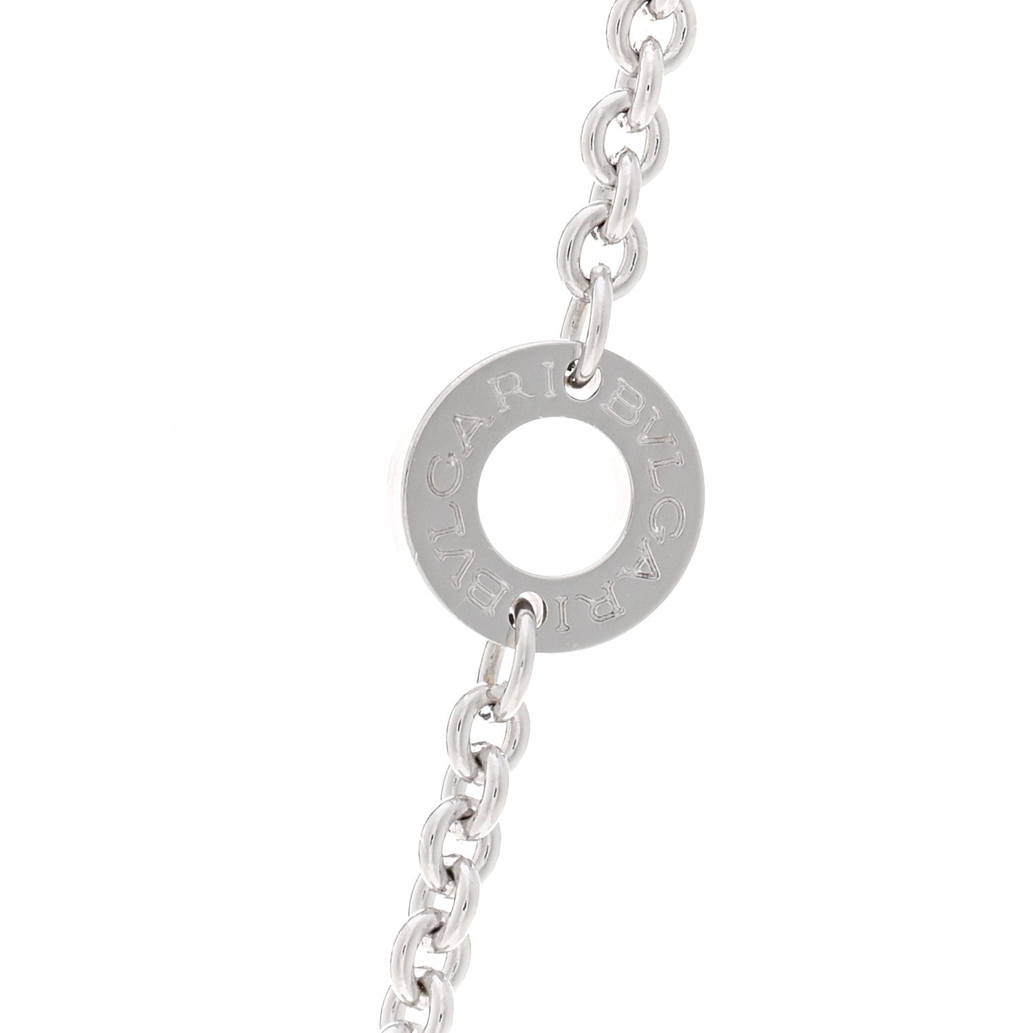 Bulgari 18K White Gold B.Zero1 Lavalier Necklace 4 of 5