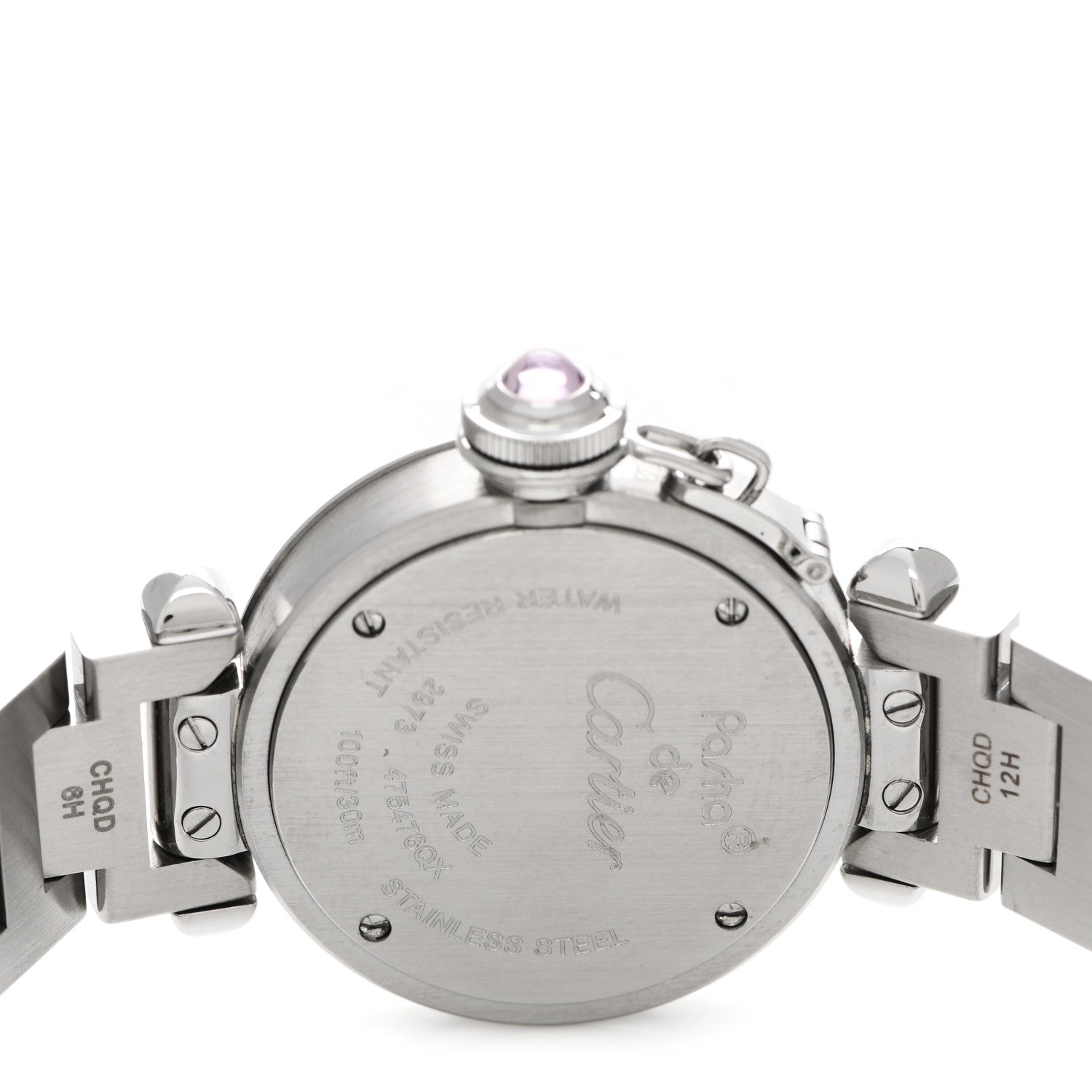 Cartier Stainless Steel 27mm Miss Pasha Quartz Watch Pink 4 of 5
