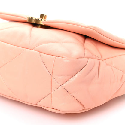 Chanel Lambskin Quilted Medium Chanel 19 Flap Light Pink 9 of 11