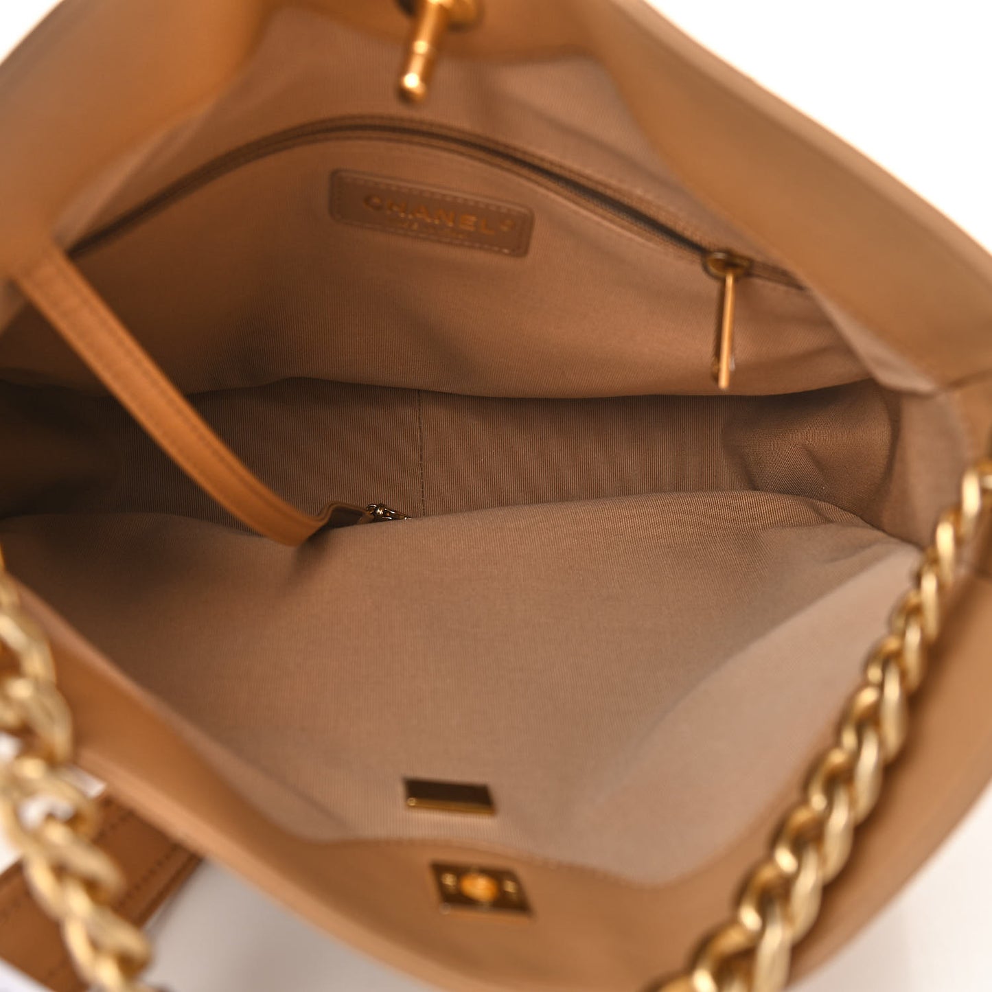 Calfskin Stitched Easy Mood Hobo Beige