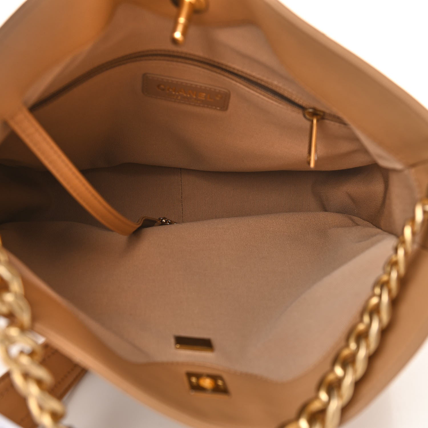 Chanel Calfskin Stitched Easy Mood Hobo Beige 5 of 11
