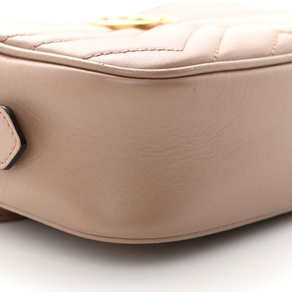 Gucci Calfskin Matelasse Mini GG Marmont Chain Shoulder Bag Porcelain Rose 9 of 12