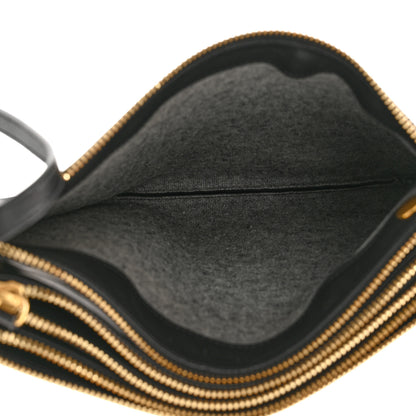 Celine Lambskin Large Trio Crossbody Bag Black 7 of 11