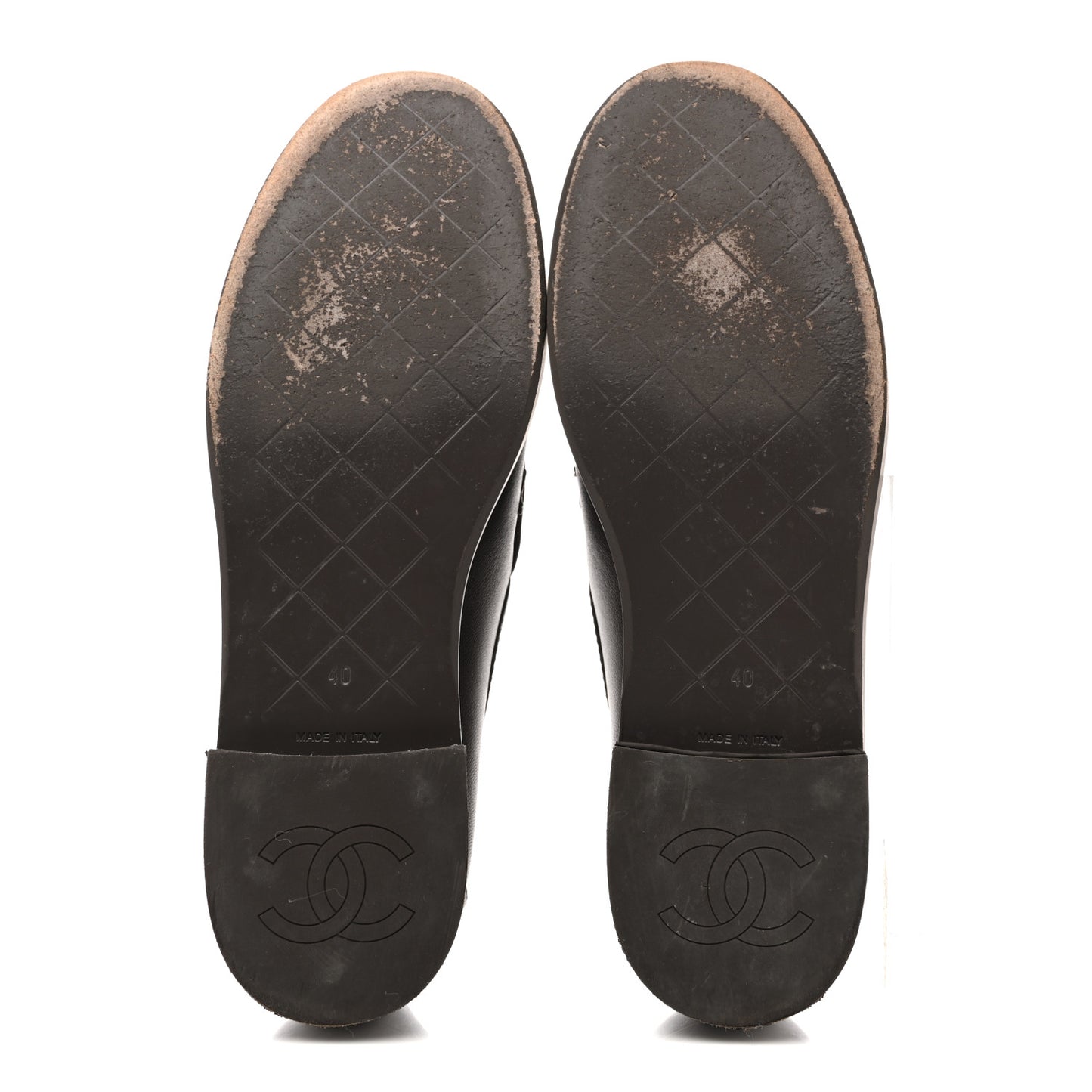 Lambskin Quilted CC Turnlock Loafers 40 Dark Brown