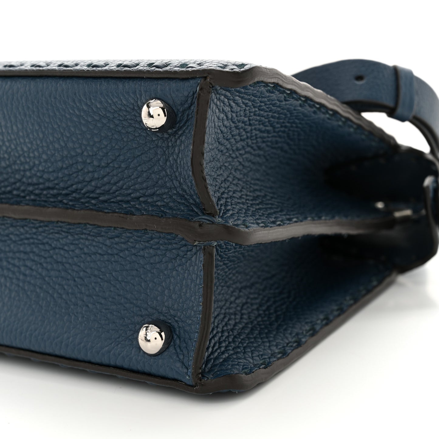 Cuoio Romano Selleria Chamois Small Peekaboo I SEE U Satchel Placca Argento