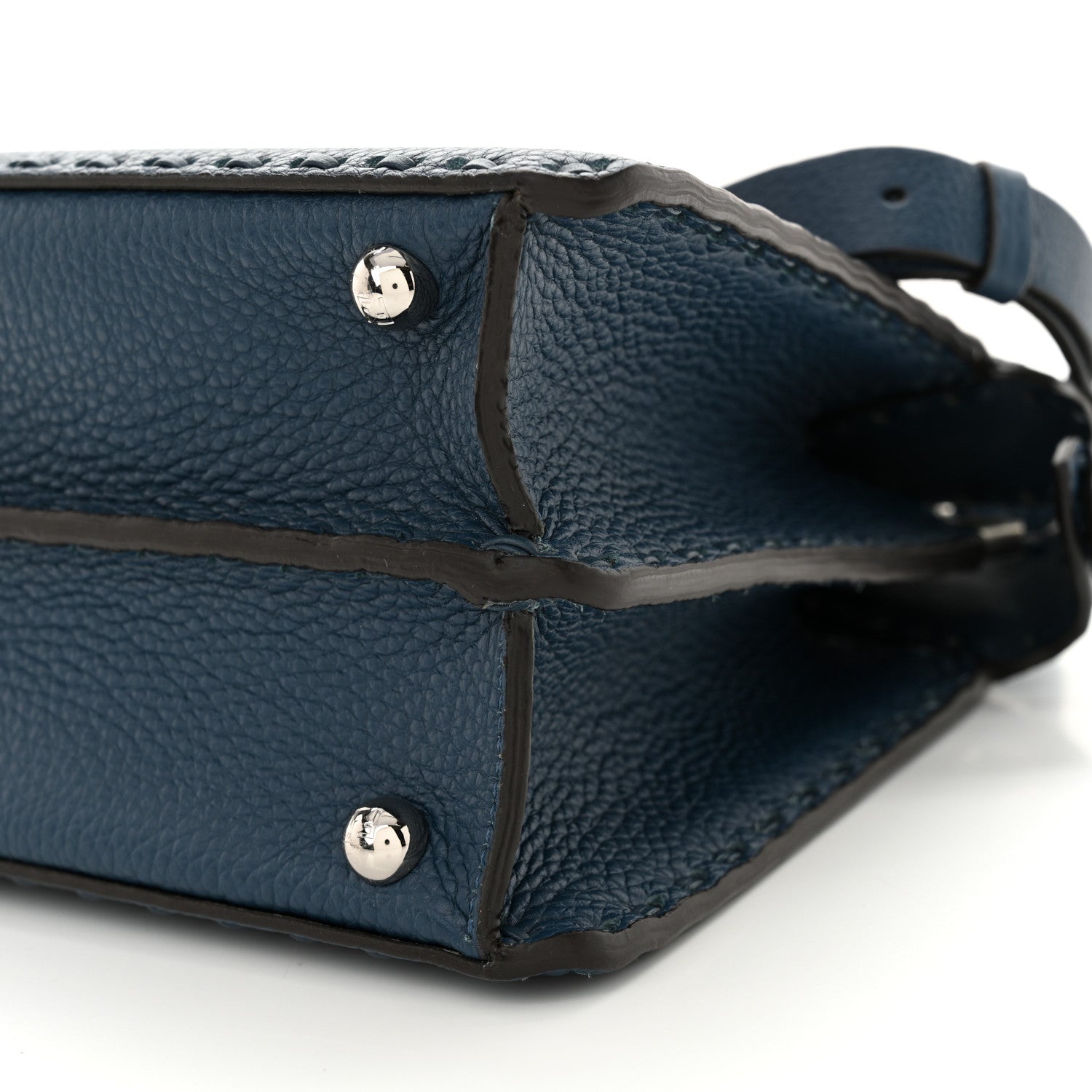 Fendi Cuoio Romano Selleria Chamois Small Peekaboo I SEE U Satchel Placca Argento 10 of 10