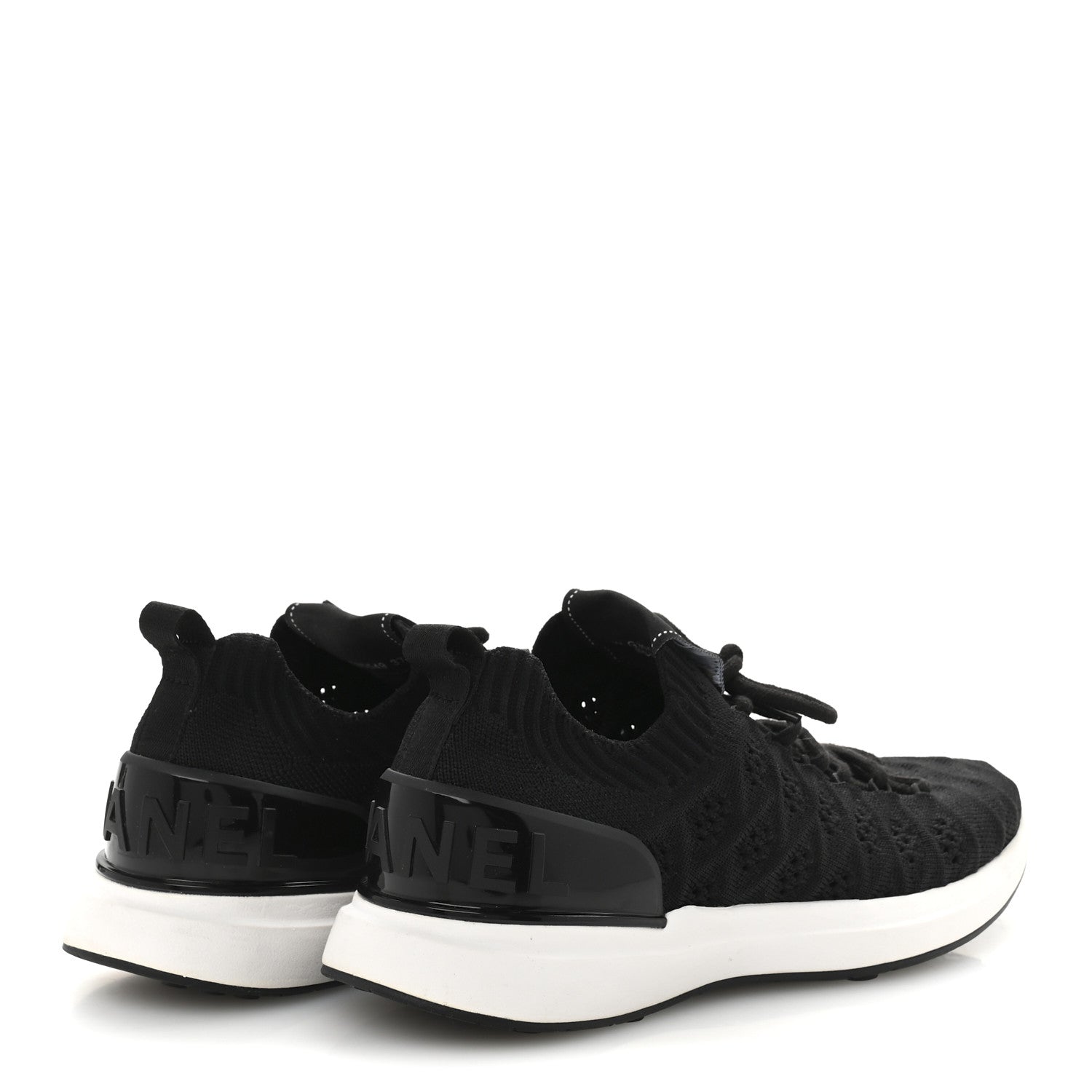 Chanel Fabric Logo Sneakers 37 Black 5 of 9