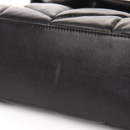 Saint Laurent Lambskin Quilted Small Loulou Puffer Monogram Chain Satchel Black 8 of 12